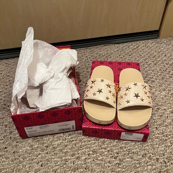 New Tory Burch Star Slide Sandals - Picture 1 of 7